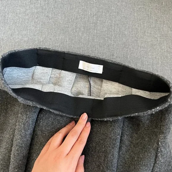 SOLD Oak + Fort Pleated Skirt in Grey - Picture 10 of 11